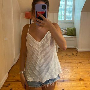 XS Free People White Tank